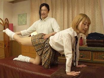 [エロマッサージ]イヤだけど断れない…押しに弱いガリガリ貧乳なヤンキーギャルJKが猥褻施術に抵抗できず中出しされちゃう