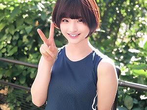 【素人×体育大生】ショートカットで健康的な体育大学の女子大生がスポーツウェアを着たまま淫乱騎乗位SEXしちゃいました！